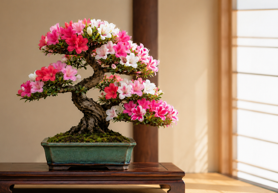 サツキ盆栽｜満開の花が映える初夏の主役