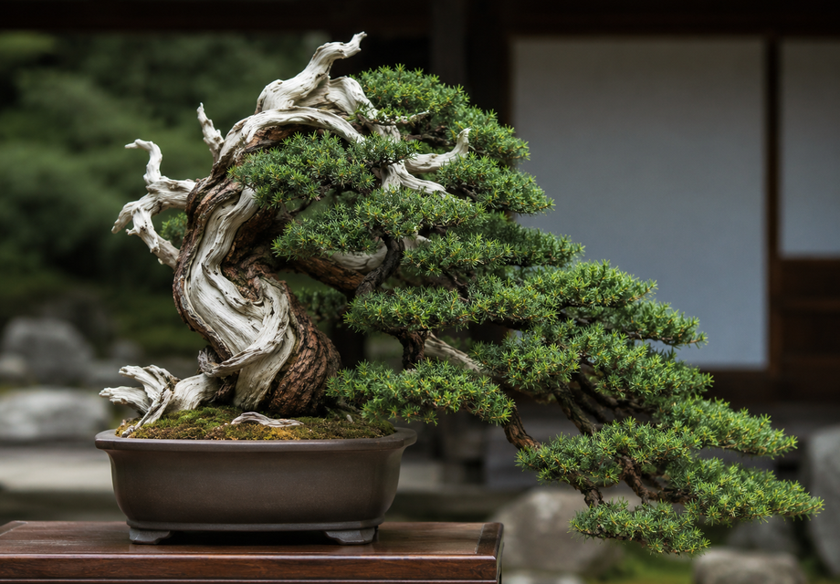 杜松盆栽｜荒々しい舎利が魅力の古木感