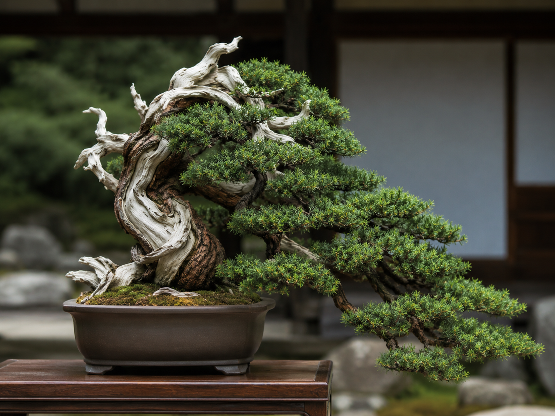 杜松盆栽｜荒々しい舎利が魅力の古木感
